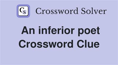 minor crossword clue|crossword clue for inferior.